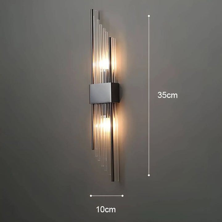 Wall lamp with crystal decoration