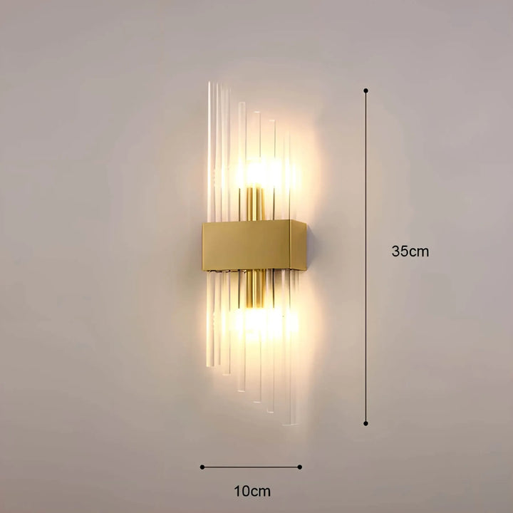 Wall lamp with crystal decoration