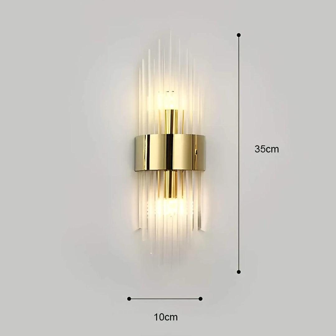 Wall lamp with crystal decoration
