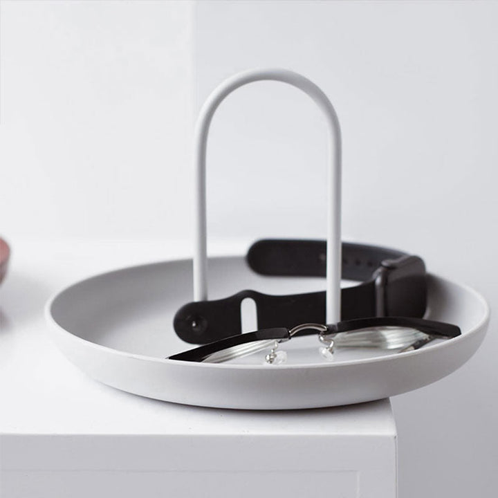 Minimalist, round, decorative tray