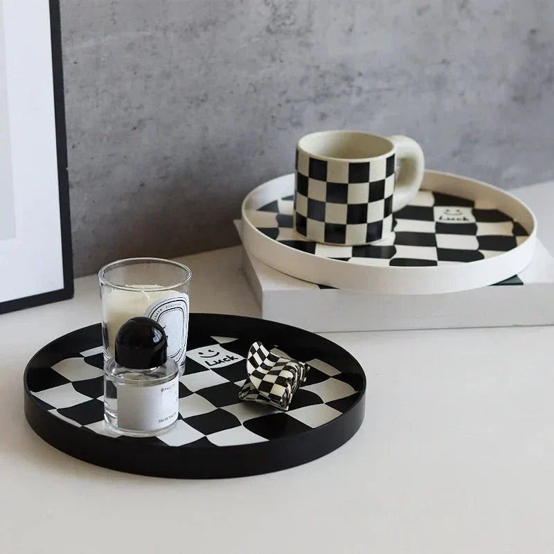 Monochrome Chessboard Storage Tray