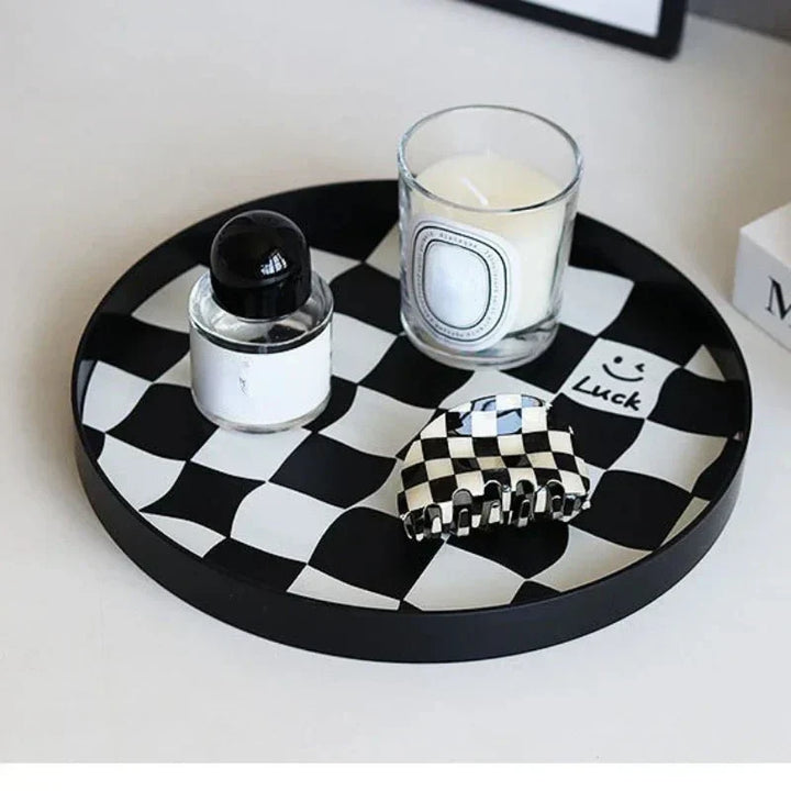Monochrome Chessboard Storage Tray