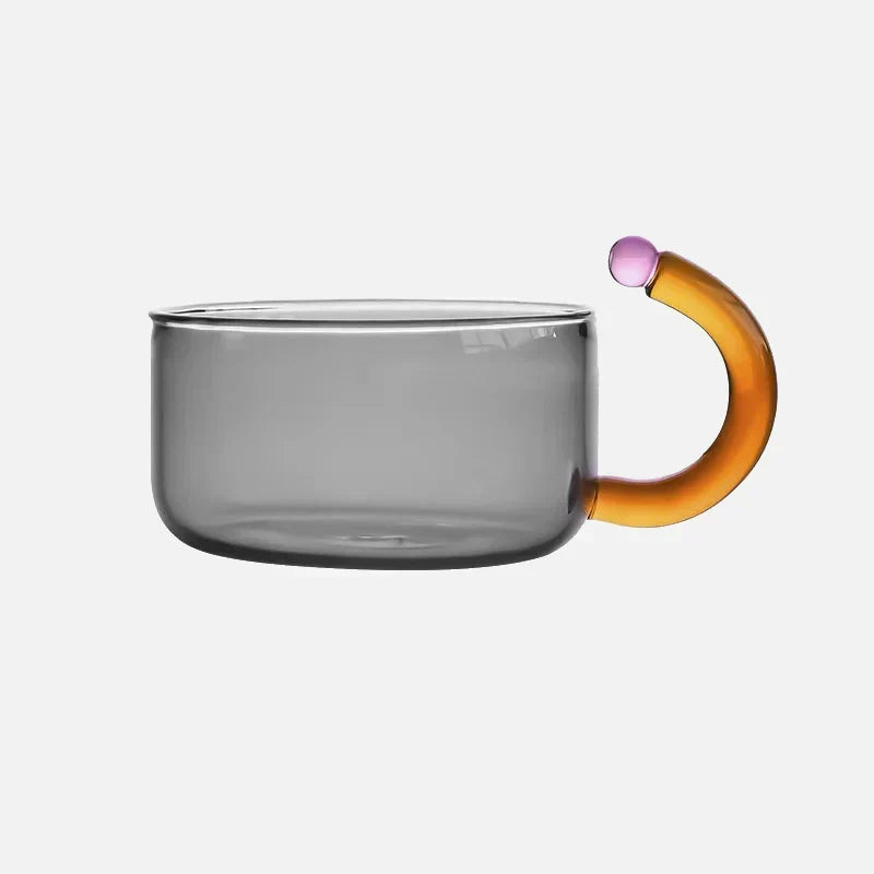 color Bloom Glass Teapot &amp; Cup Set