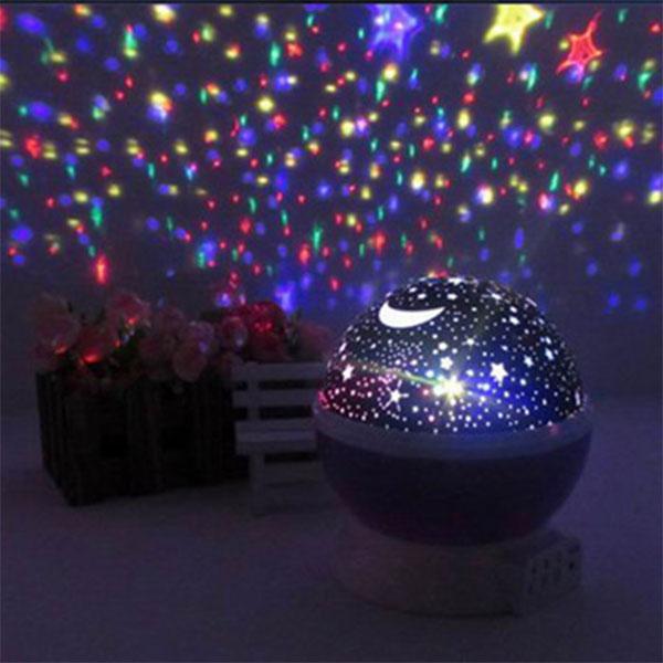 Beautiful night light with starry sky |