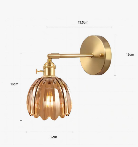Retro – Wall Light Glass Tulip Bud