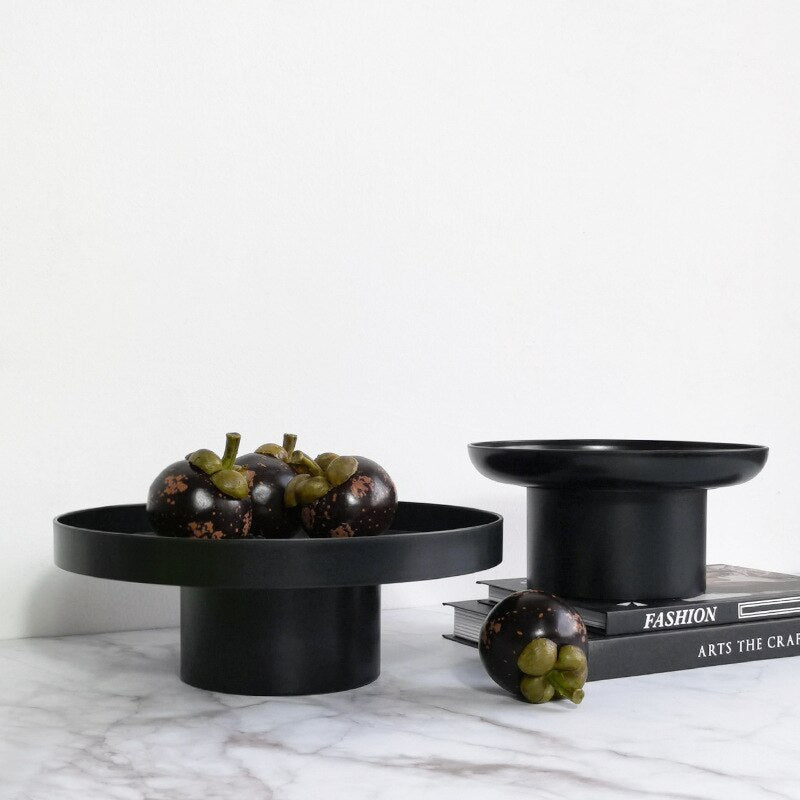 Nordic round storage tray made of acrylic