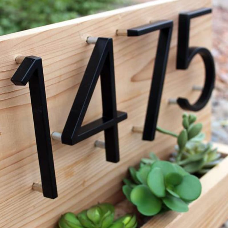 Black House Numbers | Modern and Weatherproof House Decoration