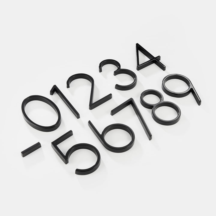 Black House Numbers | Modern and Weatherproof House Decoration