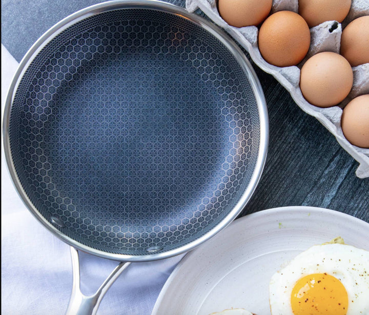 Premium Stainless Steel Frying Pan with Non-Stick Pixel Technology – Perfect for Healthy Frying