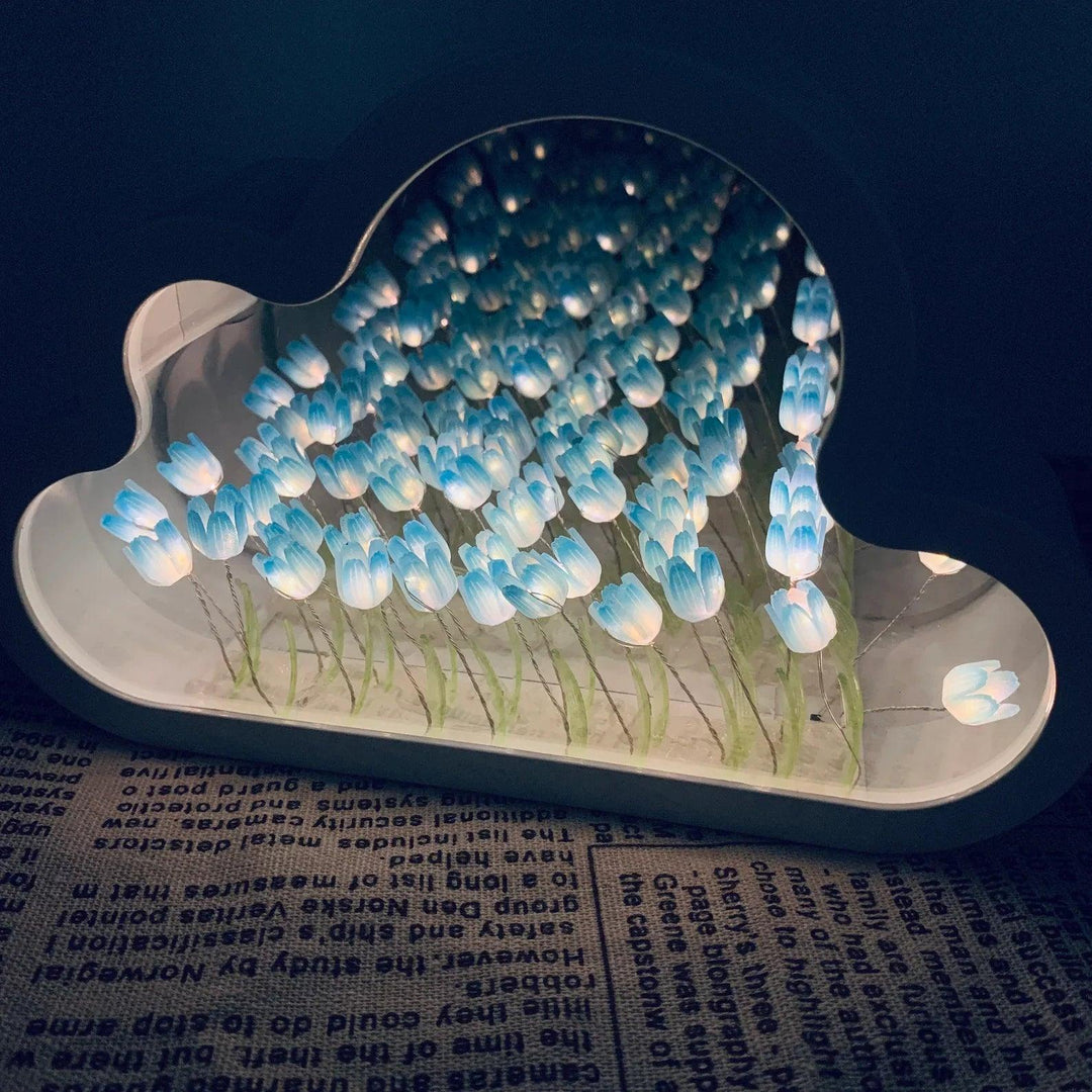Tulip Cloud LED Mirror – Magical Light &amp; Decorative Design