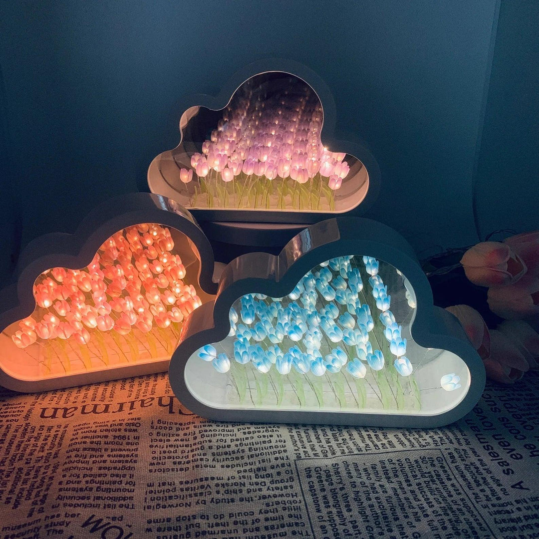 Tulip Cloud LED Mirror – Magical Light &amp; Decorative Design