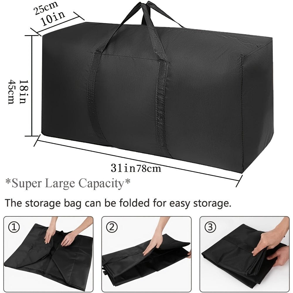 2 Pieces Large Capacity Moving Bag, With Strong Zippers &amp; Carry Handles, Storage Bag For Clothing, Moving Supplies, Space Saving Storage Bag Organizer, Suitable For Moves, Travel, Packing