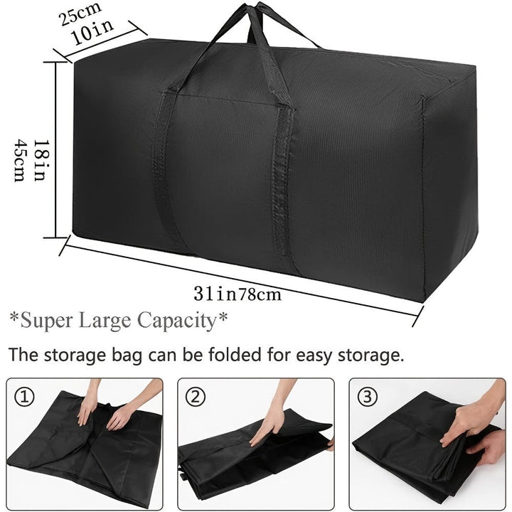 2 Pieces Large Capacity Moving Bag, With Strong Zippers &amp; Carry Handles, Storage Bag For Clothing, Moving Supplies, Space Saving Storage Bag Organizer, Suitable For Moves, Travel, Packing