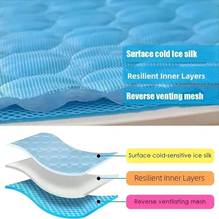 Dogs Self Cooling Mat Pet Cat Cooling Mat And Sleeping Pad For Pets Summer Cool Pads Blanket Washable Ice Silk Breathable Mat |