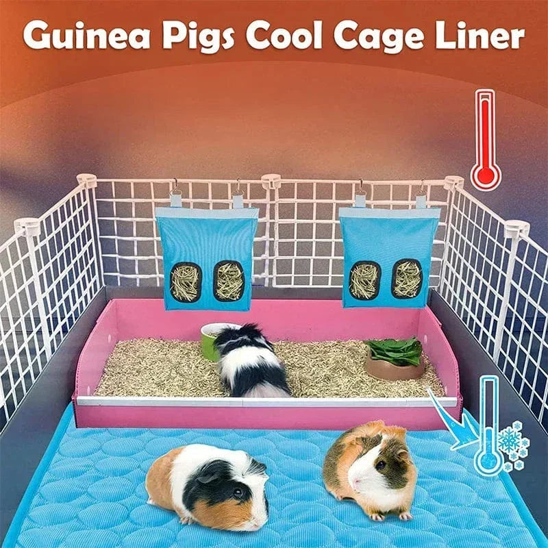 Guinea Pig Cage Liners Summer Small Animal Cooling Mat Breathable Hamster Pee Pad for Rabbit Cage Chinchilla Hedgehogs Pet Item |
