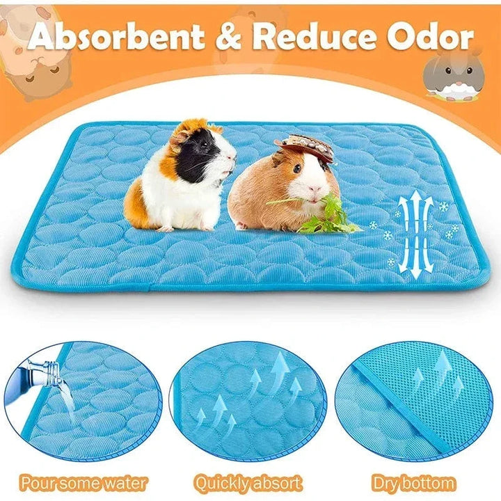 Guinea Pig Cage Liners Summer Small Animal Cooling Mat Breathable Hamster Pee Pad for Rabbit Cage Chinchilla Hedgehogs Pet Item |