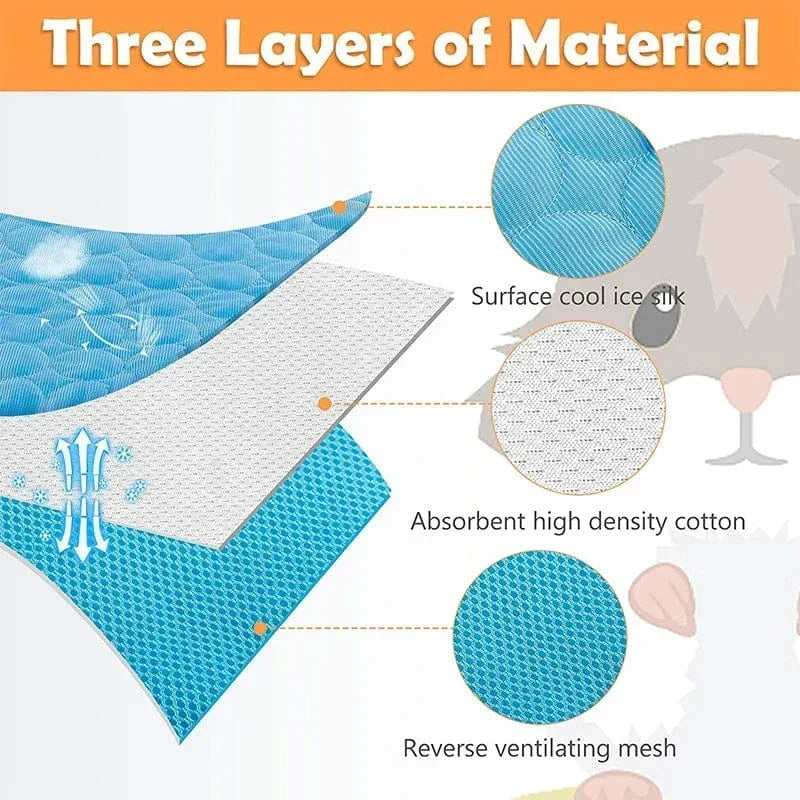 Guinea Pig Cage Liners Summer Small Animal Cooling Mat Breathable Hamster Pee Pad for Rabbit Cage Chinchilla Hedgehogs Pet Item |