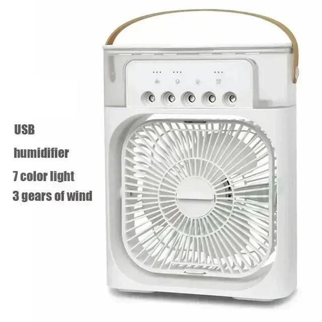 New 3 In 1 Fan Air Conditioner Household Mini Air Cooler LED Night Light Portable Humidifier Air Adjustment Fan Office Home Fan |