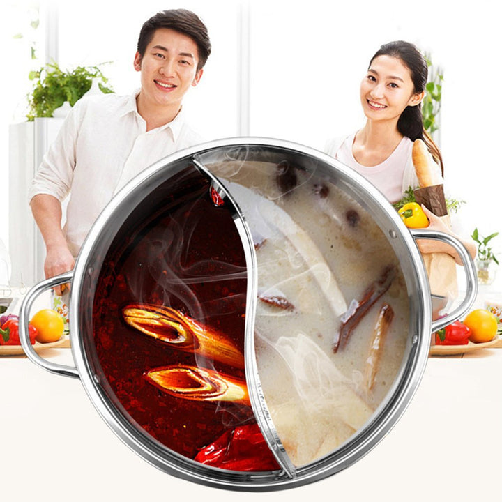 Hot Pot Twin Split Stainless Steel Pan