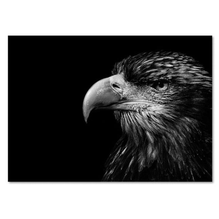 Nature Wild Animals Africa Wildlife Black White - Canvas Wall Art Painting