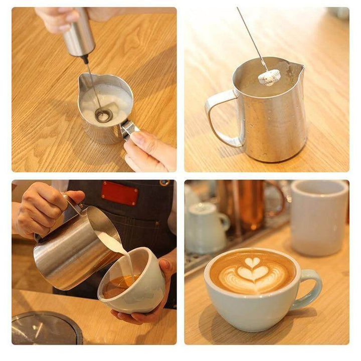 Professional portable coffee milk frother