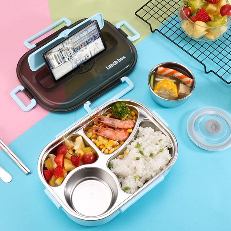 Stainless steel leak-proof lunchbox container
