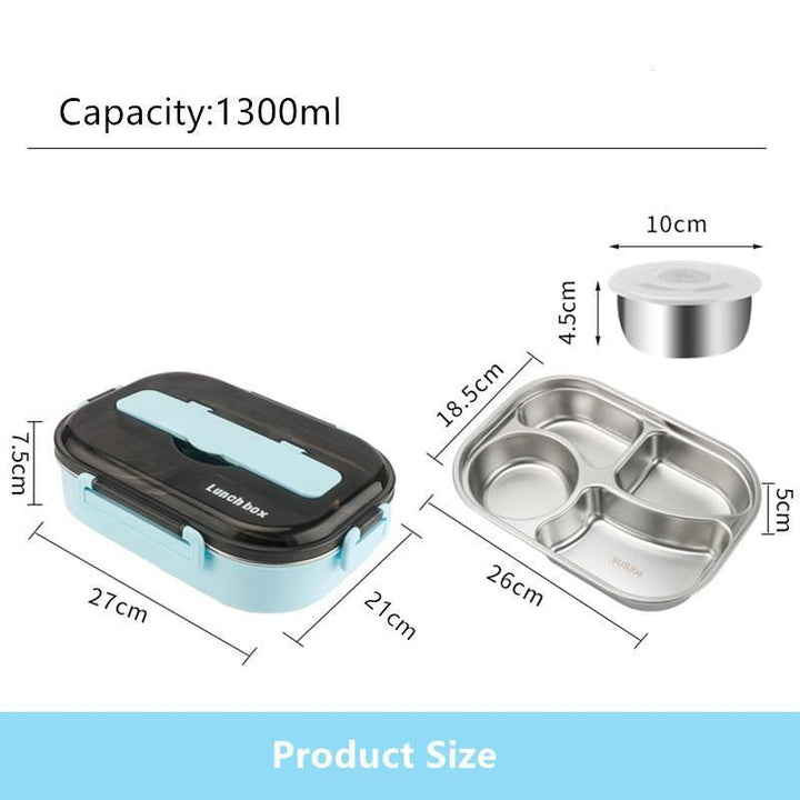 Stainless steel leak-proof lunchbox container