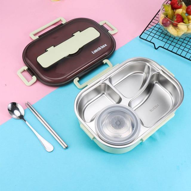 Stainless steel leak-proof lunchbox container