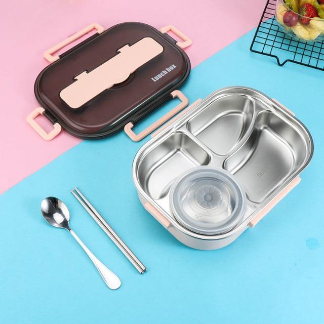 Stainless steel leak-proof lunchbox container
