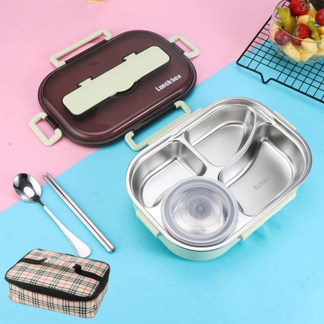 Stainless steel leak-proof lunchbox container