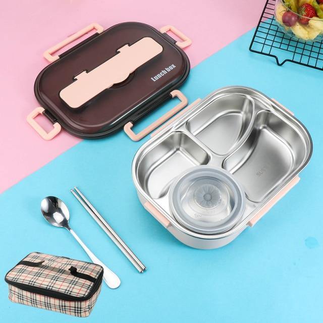 Stainless steel leak-proof lunchbox container