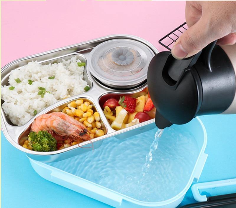 Stainless steel leak-proof lunchbox container