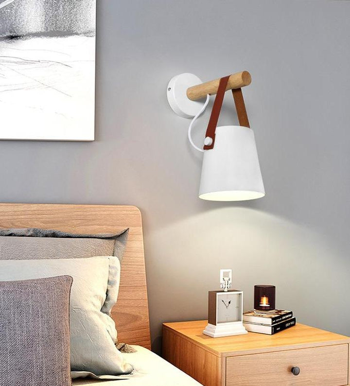 Wood Nordic Hanging Wall Lamp