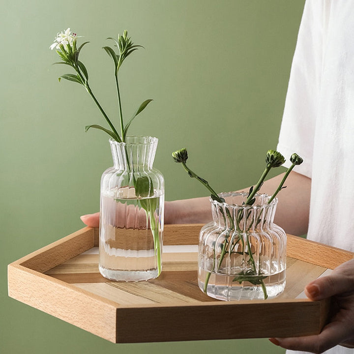 Petal-Textured-Glass Accents &amp; Vases