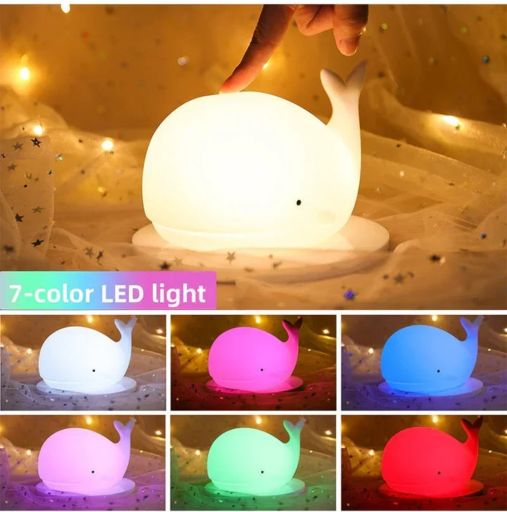 Enchanting Whale Night Light with color Effects
