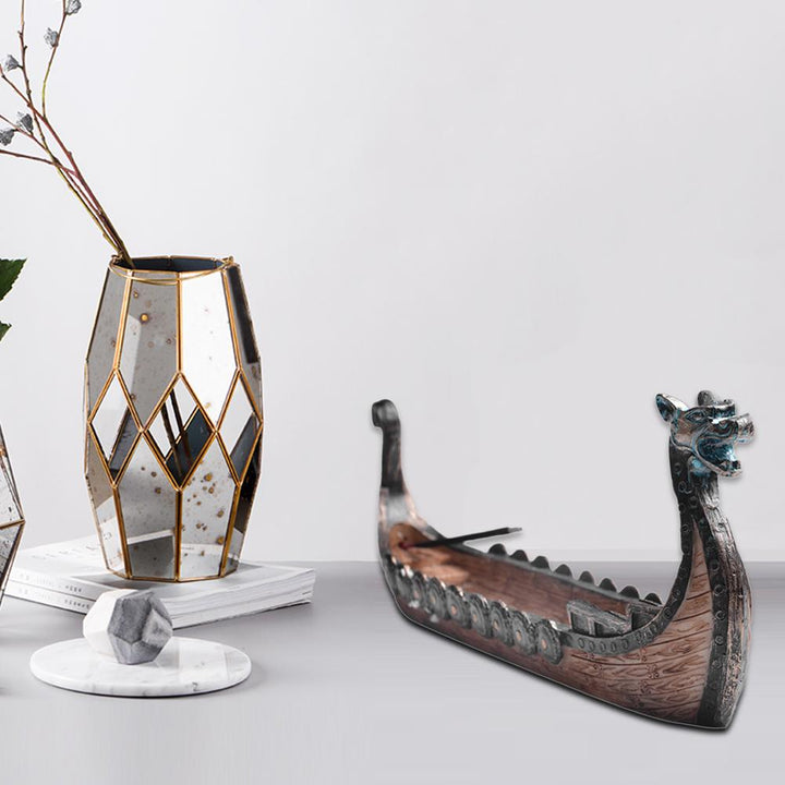 Retro Dragon Boat Incense Holder
