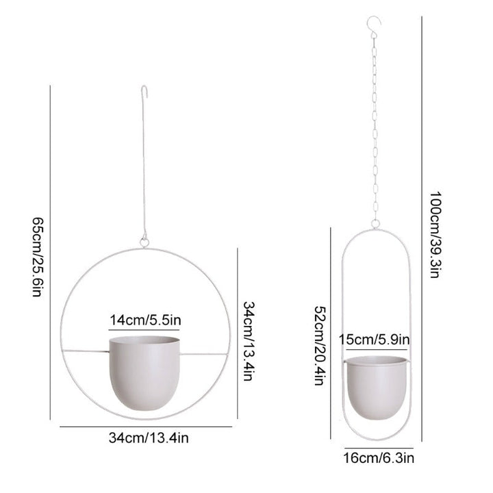 Hanging Plant Pot Holder made of Metal