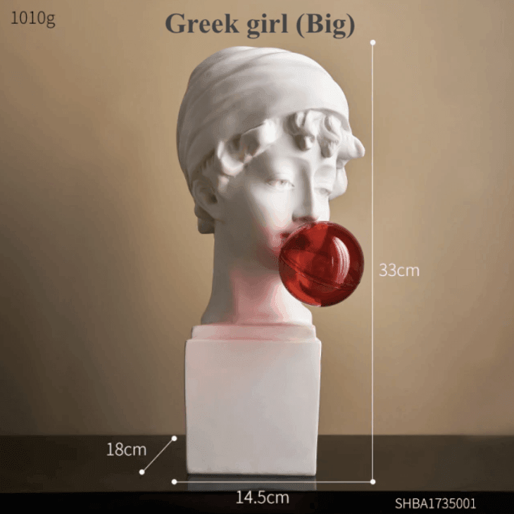 Resin Greek abstract sculpture