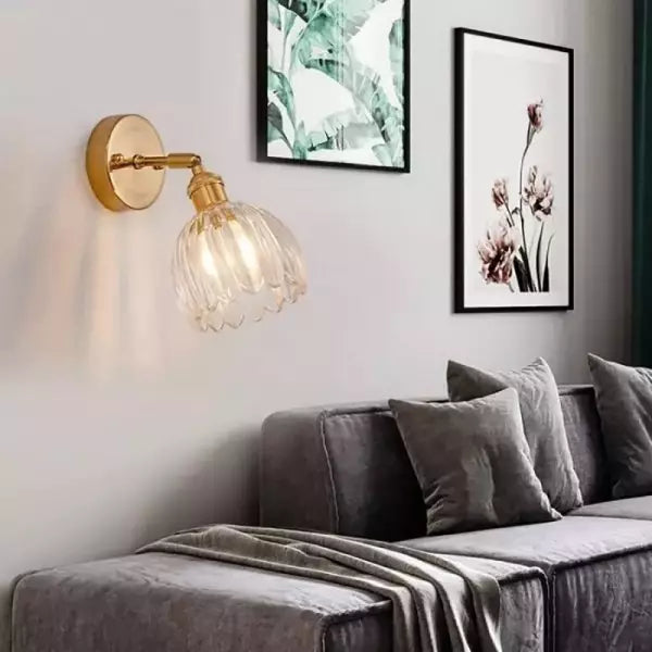 Flower Bud Tulip Glass Wall Light
