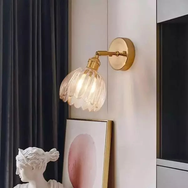 Flower Bud Tulip Glass Wall Light