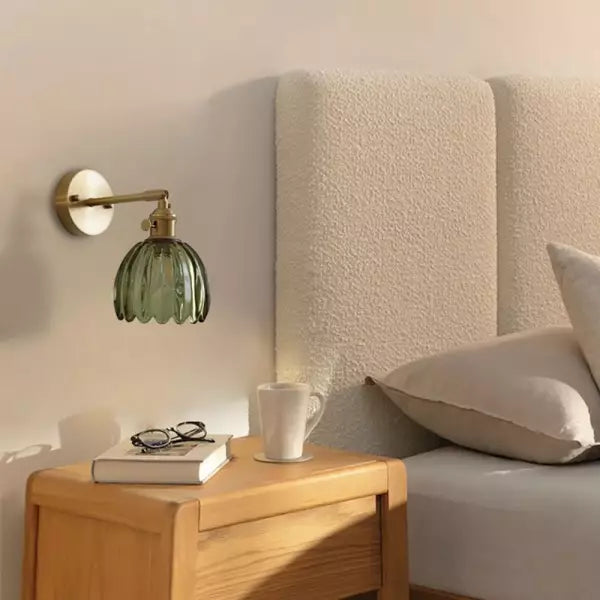 Flower Bud Tulip Glass Wall Light