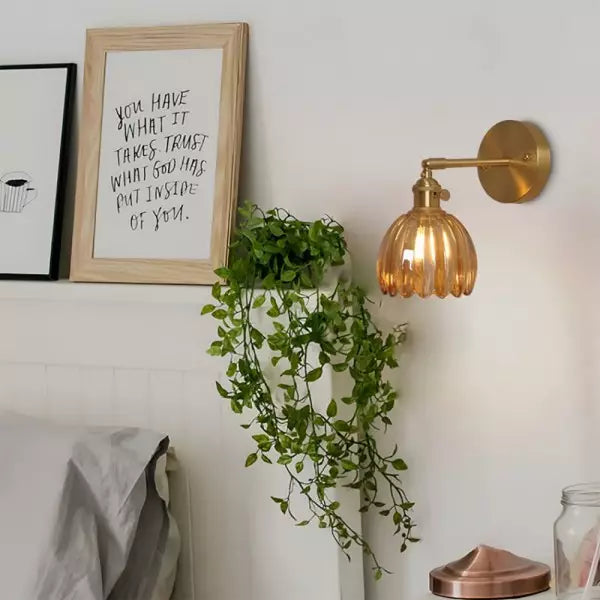 Retro – Wall Light Glass Tulip Bud