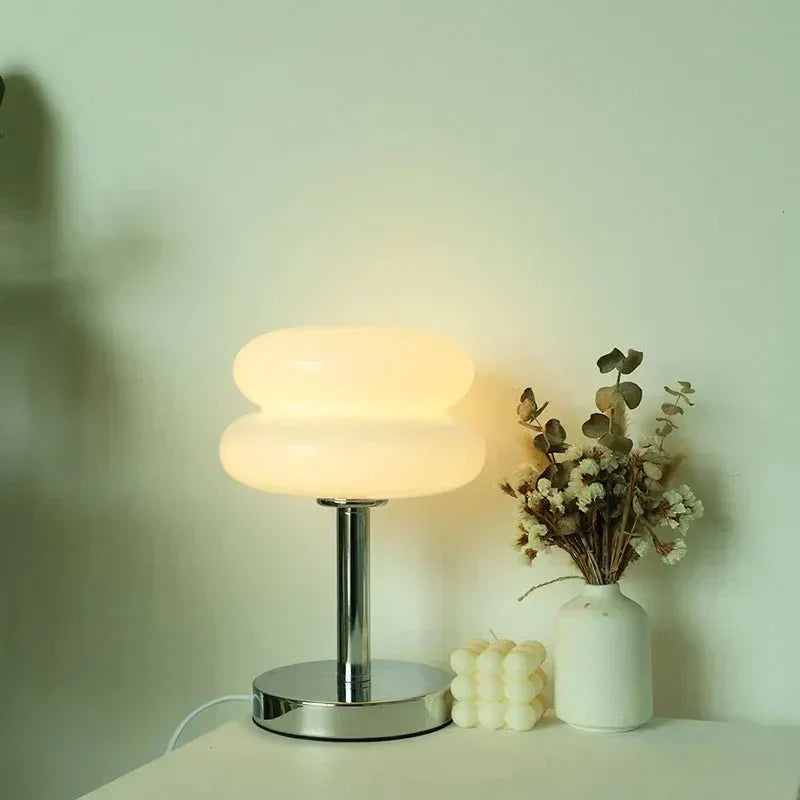 Retro Macaron Table Lamp made of colored glass