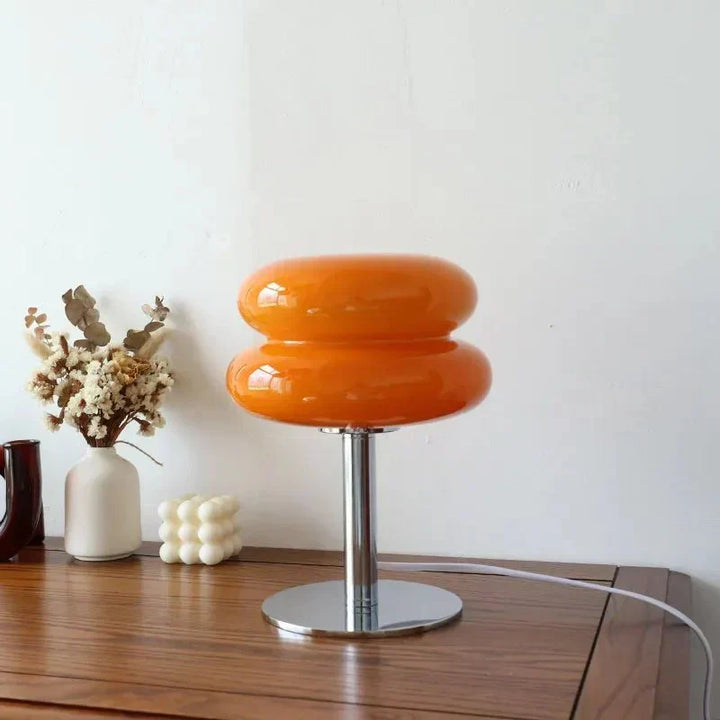 Retro Macaron Table Lamp made of colored glass