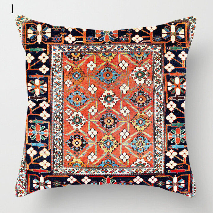 Ethnic Boho Mandala Print Linen Throw Pillow Case Sofa Cushion Cover Home Decor