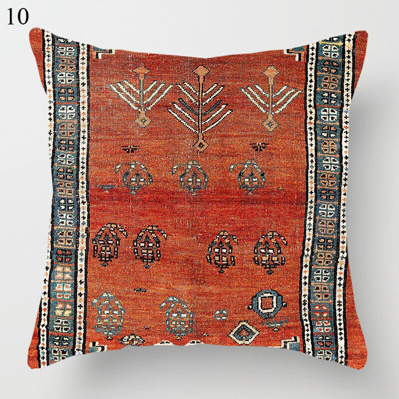Ethnic Boho Mandala Print Linen Throw Pillow Case Sofa Cushion Cover Home Decor