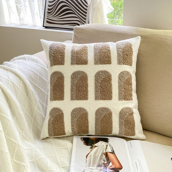 Nordic Style ins Living Room Sofa Cover | Simple Geometric Jacquard Soft and Comfortable Pillowcase