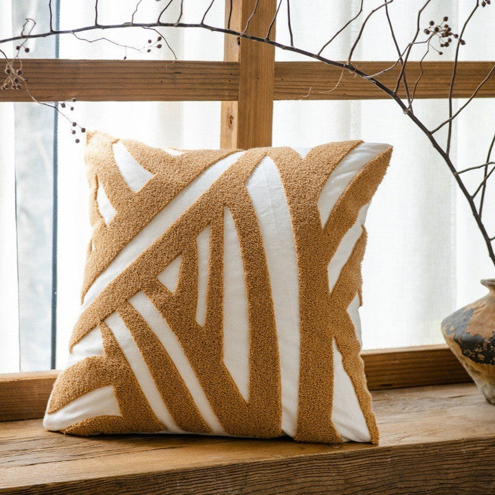 Nordic Style ins Living Room Sofa Cover | Simple Geometric Jacquard Soft and Comfortable Pillowcase