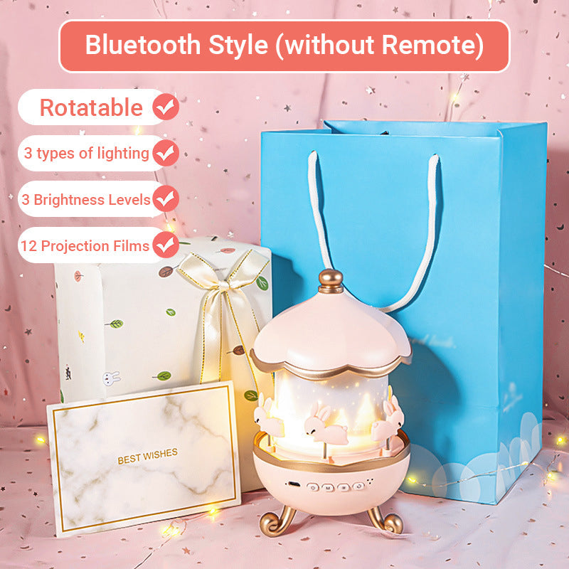 Bluetooth night light projector