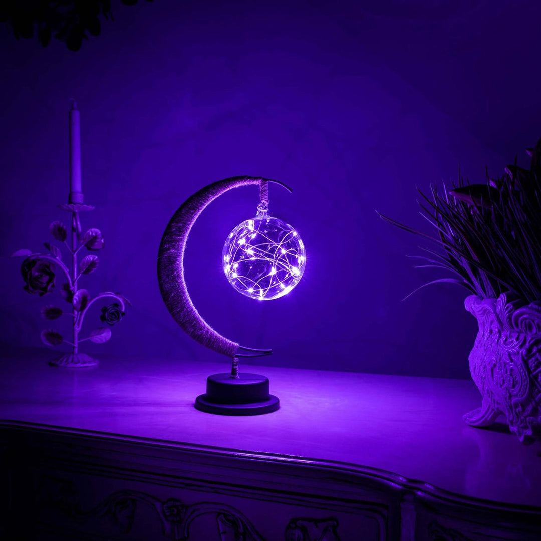LED Lunar Lamp - Enchanted Moon Night Light for Bedroom, Nursery &amp; Home Decor